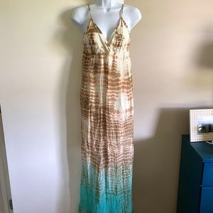 Gypsy 05 Dip Dye Silk Maxi Dress, Size S